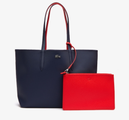 SAC SHOPPING ANNA RÉVERSIBLE MARINE ROUGE LACOSTE