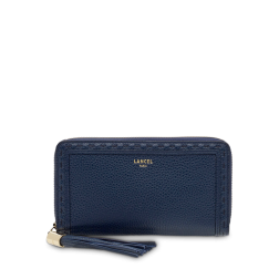 COMPAGNON LONG ZIPPÉ PREMIER FLIRT BLEU PÉTROLE LANCEL