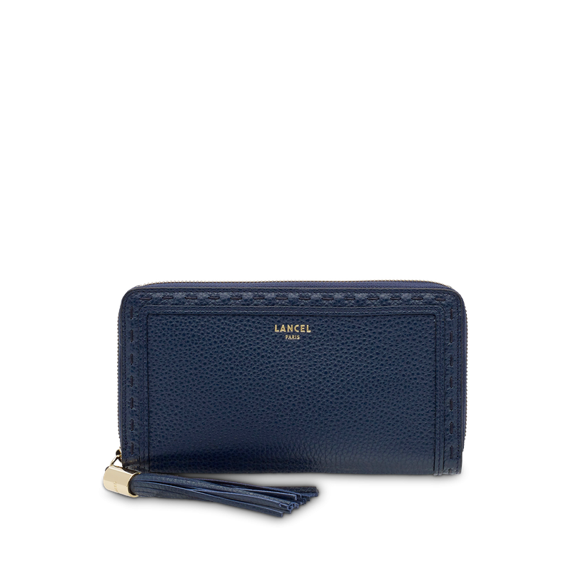 COMPAGNON LONG ZIPPÉ PREMIER FLIRT BLEU PÉTROLE LANCEL