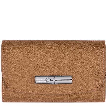 LONGCHAMP ROSEAU PORTEFEUILLE COMPACT NATUREL