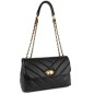 SAC TROTTEUR Á RABAT SOFT MATELASSÉ NOIR LANCASTER SAC TROTTEUR Á RABAT SOFT MATELASSÉ NOIR LANCASTER
