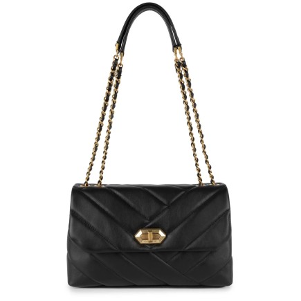 SAC TROTTEUR Á RABAT SOFT MATELASSÉ NOIR LANCASTER