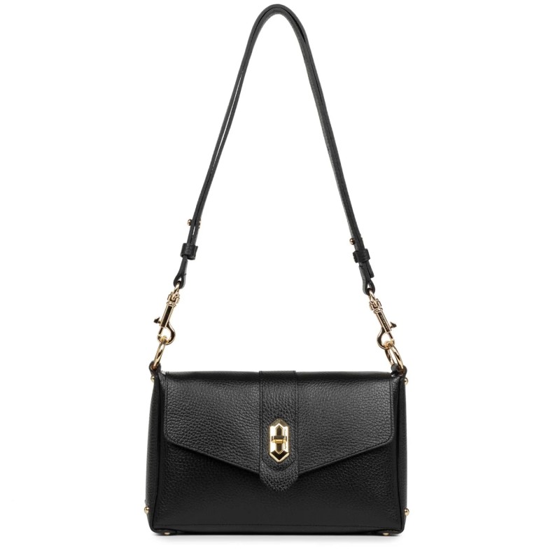 SAC TROTTEUR FOULONNÉ DOUBLE NOIR IN NUDE LANCASTER