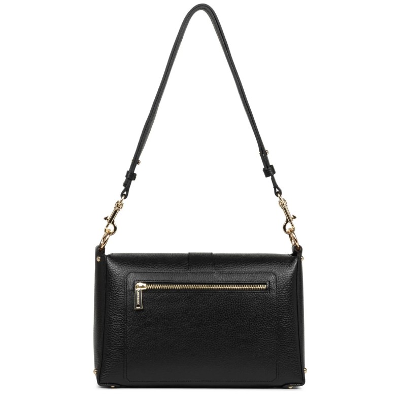 SAC TROTTEUR FOULONNÉ DOUBLE NOIR IN NUDE LANCASTER
