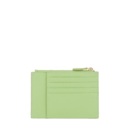 PORTE CARTES ZIPPÉ NINON VERT POMME OCÉAN LANCEL