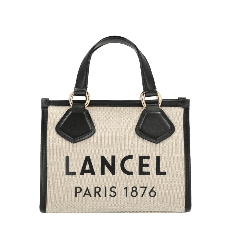 PETIT SAC CABAS SUMMER TOTE NATUREL ET NOIR LANCEL