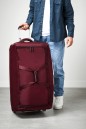 SAC DE VOYAGE 2 ROUES 78 CM FOLDABLE PLUME BORDEAUX LIPAULT