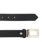 CEINTURE MIXTE DOUBLE L NOIR LANCEL