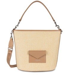 SAC SEAU ACTUAL MINI OSIER BEIGE/SABLE LANCASTER