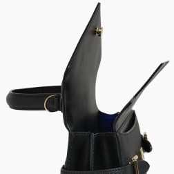 SAC À MAIN DOUBLE RABAT ÉMILIE NOIR LE TANNEUR