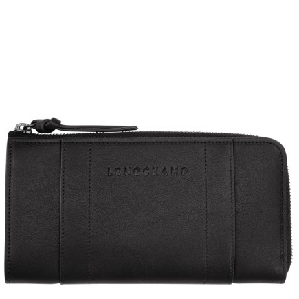 LONGCHAMP 3D PORTEFEUILLE ZIPPÉ NOIR