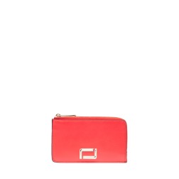 PORTE CARTES ZIPPÉ ANGÈLE DE LANCEL ROUGE BAISER