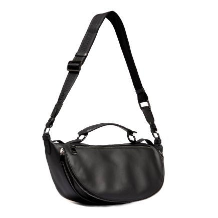 SAC PORTÉ CROISÉ M GRAINÉ ORIGAMI DE LANCEL NOIR