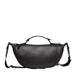 SAC PORTÉ CROISÉ M GRAINÉ ORIGAMI DE LANCEL NOIR