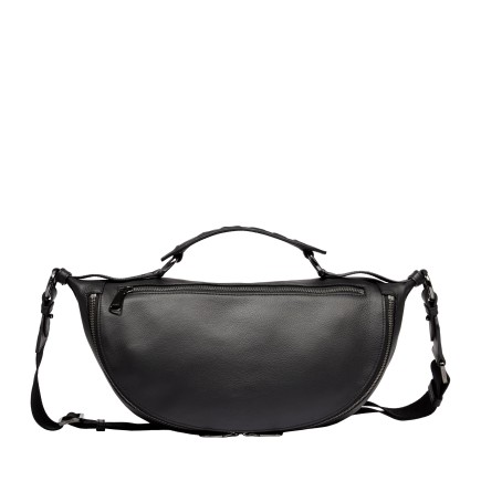 SAC PORTÉ CROISÉ M GRAINÉ ORIGAMI DE LANCEL NOIR