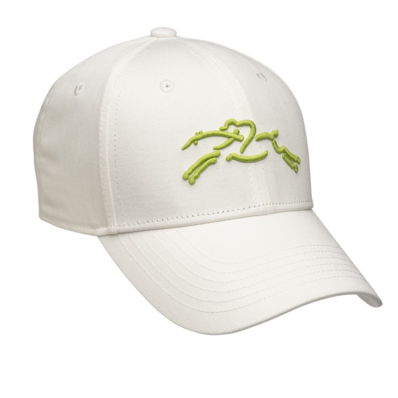 LONGCHAMP CASQUETTE BRODÉ BLANC