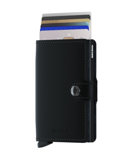 PORTE CARTES MINIWALLET MATTE NOIR & NOIR SECRID