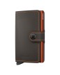 PORTE CARTES MINIWALLET MATTE TRUFFE & ORANGE SECRID