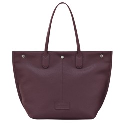 LONGCHAMP ESSENTIAL CUIR SAC CABAS L AUBERGINE