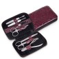 TROUSSE DE MANUCURE 7 PIÈCES ORNAMENTO EN CUIR BORDEAUX SACHER