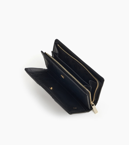 PORTEFEUILLE COMPACT ELLA NOIR LE TANNEUR