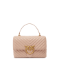 SAC PORTÉ MAIN CLASSIC LADY LOVE BAG PUFF CHEVRON NUDE/DORÉ PINKO