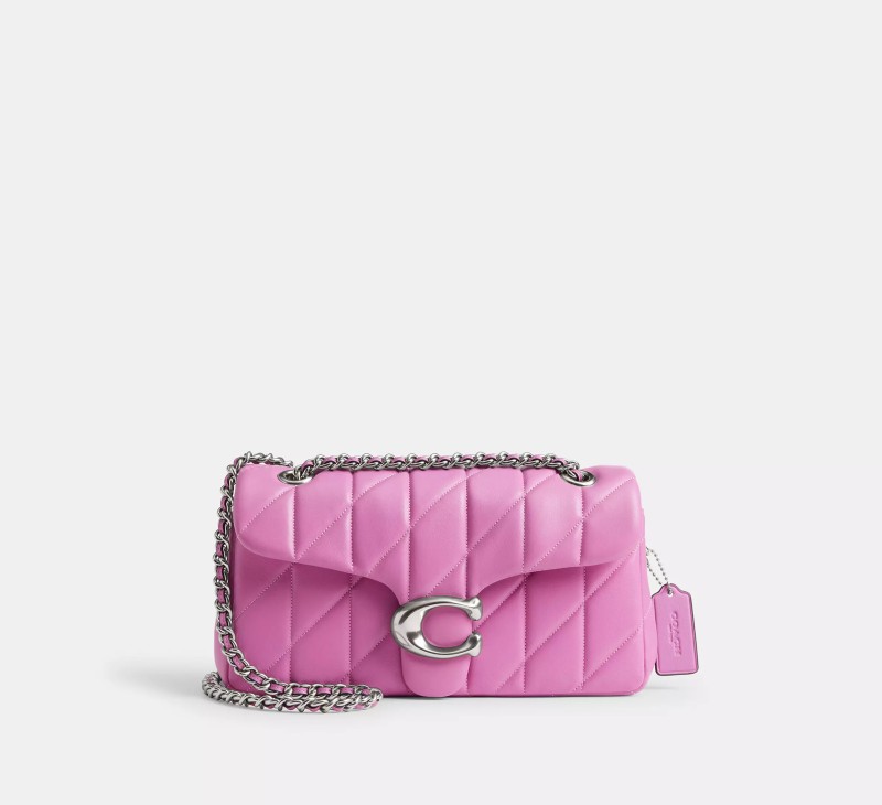 SAC ÉPAULE MATELASSÉ TABBY 26 FUCHSIA/LAITON COACH SAC ÉPAULE MATELASSÉ TABBY 26 FUCHSIA/LAITON COACH
