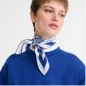 CARRÉ DE SOIE 70CM LES ARTISANTS  DE PARIS LONGCHAMP COBALT