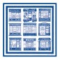 CARRÉ DE SOIE 70CM LES ARTISANTS  DE PARIS LONGCHAMP COBALT