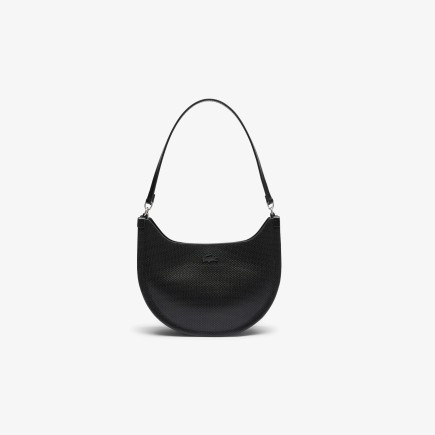 SAC LUNE CHANTACO EN CUIR NOIR LACOSTE