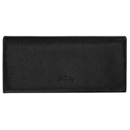 LONGCHAMP LE FOULONNÉ PORTEFEUILLE LONG À RABAT NOIR