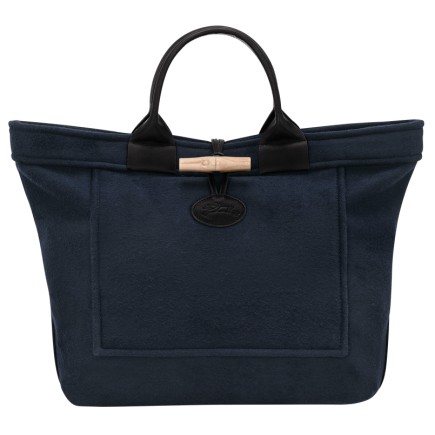 LONGCHAMP LE ROSEAU x GLOVERALL SAC CABAS L MARINE