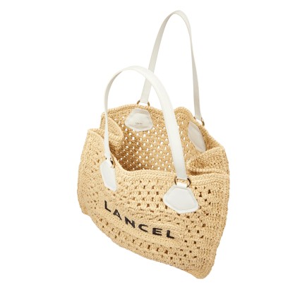 SAC CABAS ZIPPÉ M SUMMER MANIA NATUREL/NEIGE