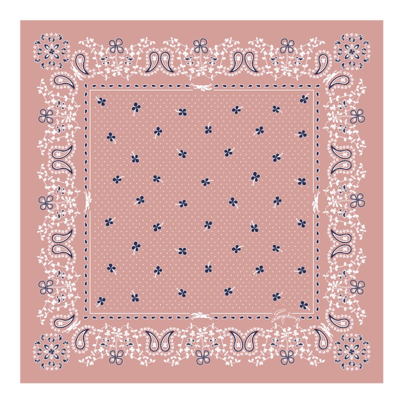 CARRÉ DE SOIE 50CM FRENCH BANDANA LONGCHAMP ROSETHÉ