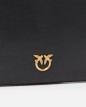 SAC À BANDOULIÈRE CLASSIC FLAT LOVE BAG SIMPLY NOIR/DORÉ PINKO