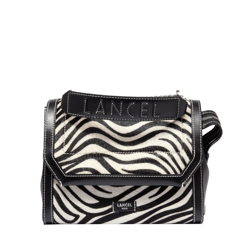 SAC À RABAT M NINON DE LANCEL ZEBRA MANIA NOIR/BLANC SAC À RABAT M NINON DE LANCEL ZEBRA MANIA NOIR/BLANC