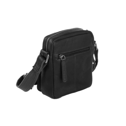 SAC BANDOULIÈRE EN CUIR NOIR BREMEN THE CHESTERFIELD BRAND
