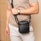 SAC BANDOULIÈRE EN CUIR NOIR BREMEN THE CHESTERFIELD BRAND