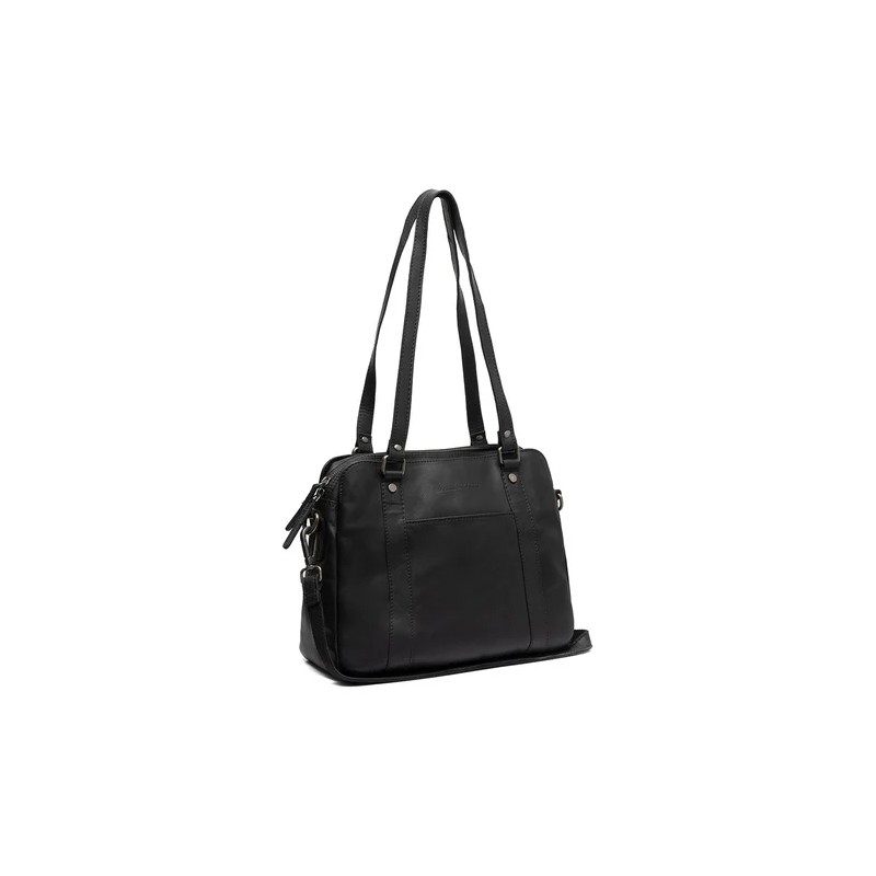SAC BANDOULIÈRE EN CUIR NOIR PORLEZZA THE CHESTERFIELD BRAND