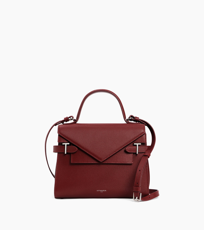 SAC À MAIN DOUBLE RABAT ÉMILIE ROUGE RÉVOLUTION LE TANNEUR SAC À MAIN DOUBLE RABAT ÉMILIE ROUGE RÉVOLUTION LE TANNEUR