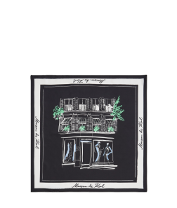 CARRÉ DE SOIE 60CM MAISON DE KARL NOIR KL