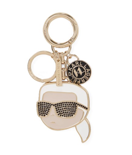 PORTE CLÉS IKON À STRASS OR KL