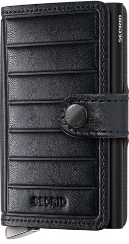 PORTE CARTES MINIWALLET SECRID EMBOSS LINES NOIR