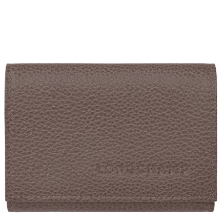 LONGCHAMP LE FOULONNÉ PORTEFEUILLE COMPACT TAUPE