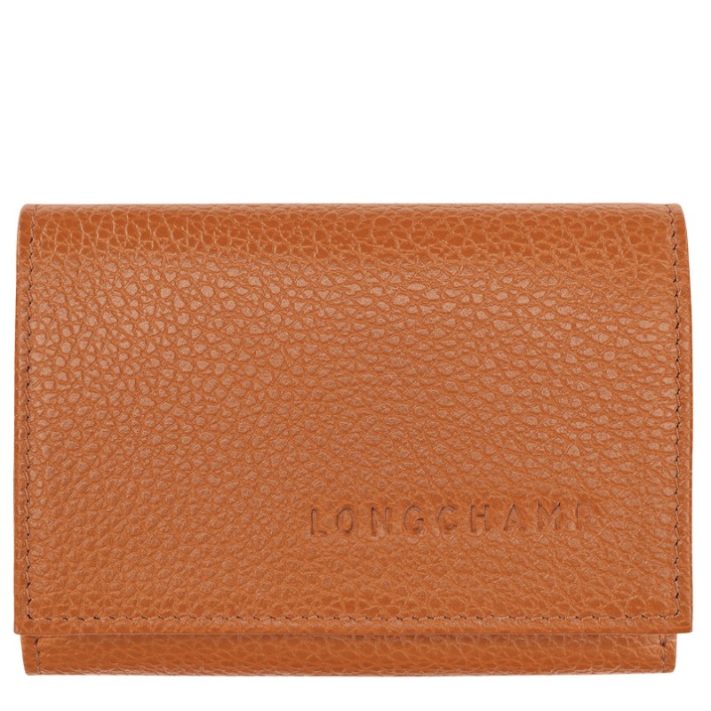 LONGCHAMP LE FOULONNÉ PORTEFEUILLE COMPACT AMBRE