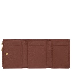 LONGCHAMP LE FOULONNÉ PORTEFEUILLE COMPACT CAFÉ