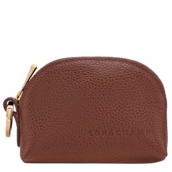 LONGCHAMP LE FOULONNÉ PORTE MONNAIE CAFÉ