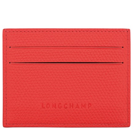 LONGCHAMP ROSEAU PORTE-CARTES VERMILLON